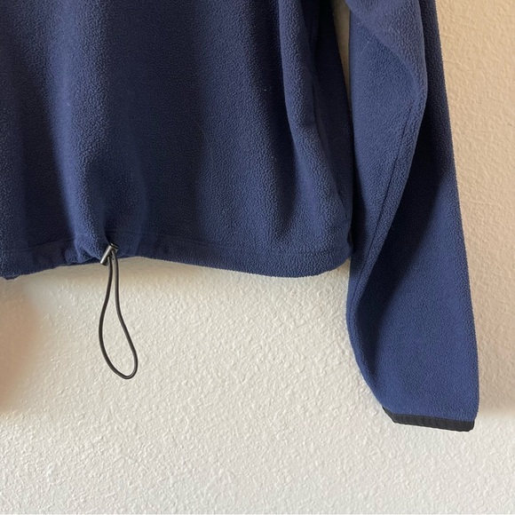 Victoria's Secret PINK Navy Blue Quarter-Zip Fleece Sweater Women's Size Medium - Picture 2 of 5